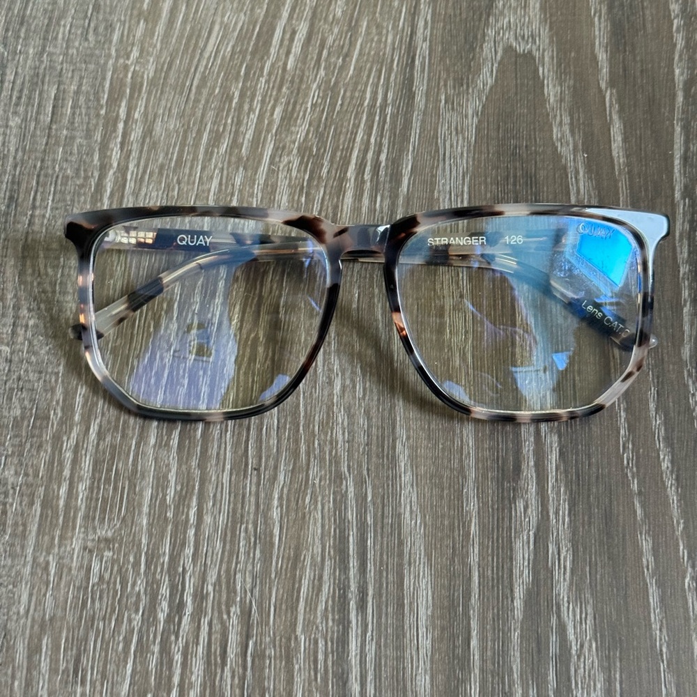 Quay Australia Stranger Blue Blocker Glasses